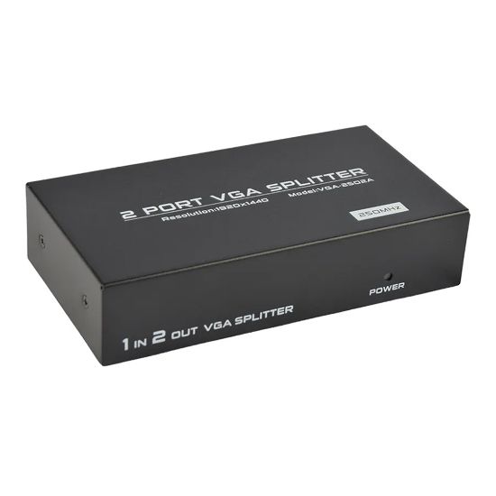 POWERMASTER PM-3502 2 PORT VGA SPLITTER DAĞITICI (350MHZ - 1920X1440) resmi