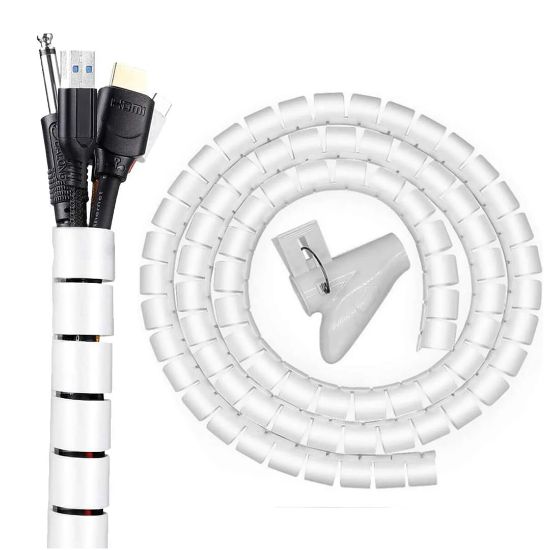 POWERMASTER KABLO TOPLAYICI SPİRAL 22 MM BEYAZ (1 METRE FİYATI) resmi