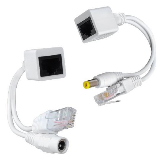 POWERMASTER PASİF POE SPLITTER DİŞİ ERKEK POWER UÇ IP KAMERA POE KABLOSU resmi