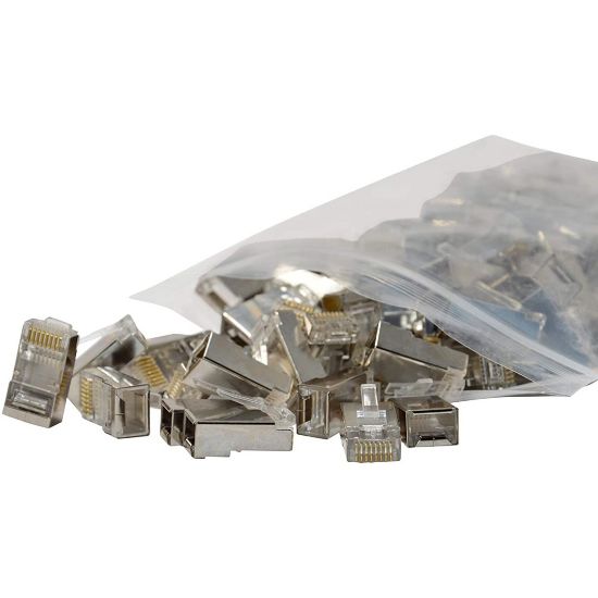 POWERMASTER PM-2334 8P/8C SHIELD RJ45 CAT5 METAL UÇ (100LÜ PAKET) resmi