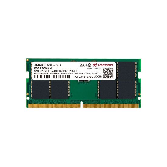 Transcend 32GB(1x32GB) 4800Mhz SODIMM CL40 DDR5 Notebook Ram (JM4800ASE-32G) resmi