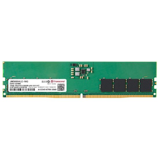 Transcend 16GB(1x16GB) 5600Mhz UDIMM DDR5 CL46 Ram (JM5600ALE-16G) resmi
