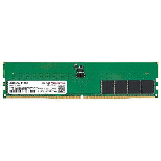 Transcend 32GB(1x32GB) 4800Mhz UDIMM DDR5 CL40 Ram (JM4800ALE-32G) resmi