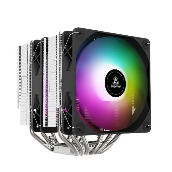 SEGOTEP FZ6 Pro Siyah 2x120mm ARGB Hava Soğutucu resmi