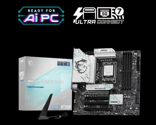 MSI B860M GAMING PLUS WIFI INTEL DDR5 ANAKART resmi