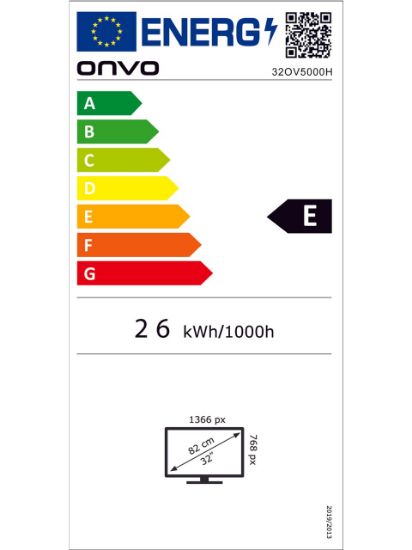 ONVO 32OV5000H HD 32" 82 EKRAN UYDU ALICILI LED TV resmi