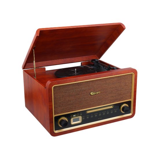MAGICVOICE F29 RETRO VİNTAGE ÇANTA PİKAP - CD - RADYO - BLUETOOTH - AUX - USB MP3 ÇALAR 420X330X230MM resmi