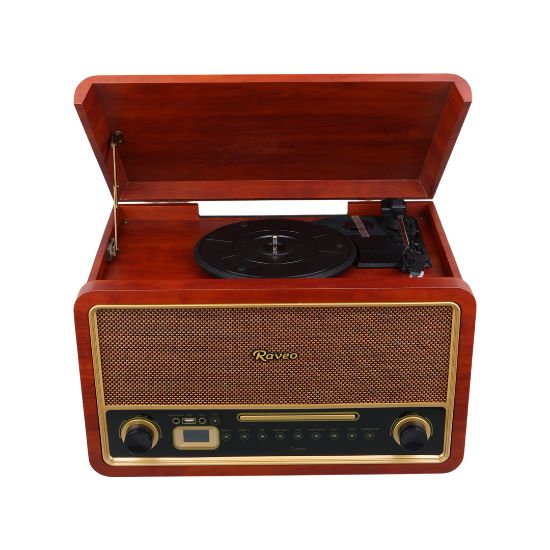 MAGICVOICE F29 RETRO VİNTAGE ÇANTA PİKAP - CD - RADYO - BLUETOOTH - AUX - USB MP3 ÇALAR 420X330X230MM resmi