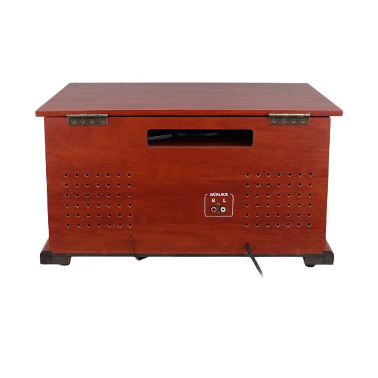 MAGICVOICE F39 RETRO VİNTAGE ÇANTA PİKAP - CD - KASET - RADYO - BLUETOOTH - AUX - USB MP3 ÇALAR 460X330X240MM resmi