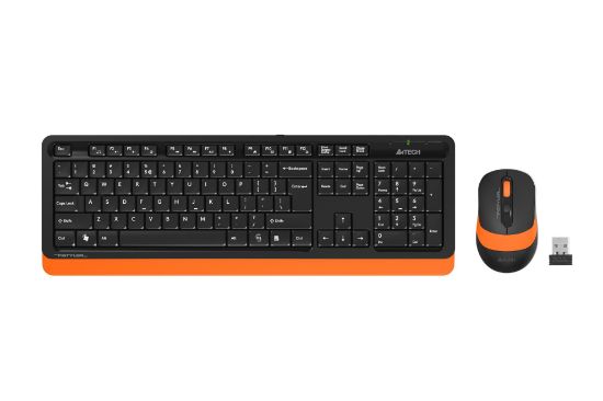A4 TECH FG1010 Q 2.4 GHZ USB TURUNCU KLAVYE+MOUSE KABLOSUZ SET resmi