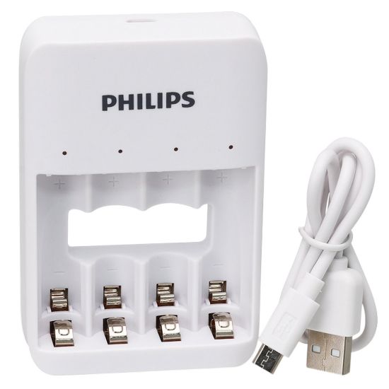 PHILIPS SCB4013NB/00 4LÜ 2 ADET X AAA 700 MAH + 2 ADET X AA 1300 MAH PİLLER DAHİL - PİL ŞARJ CİHAZI resmi