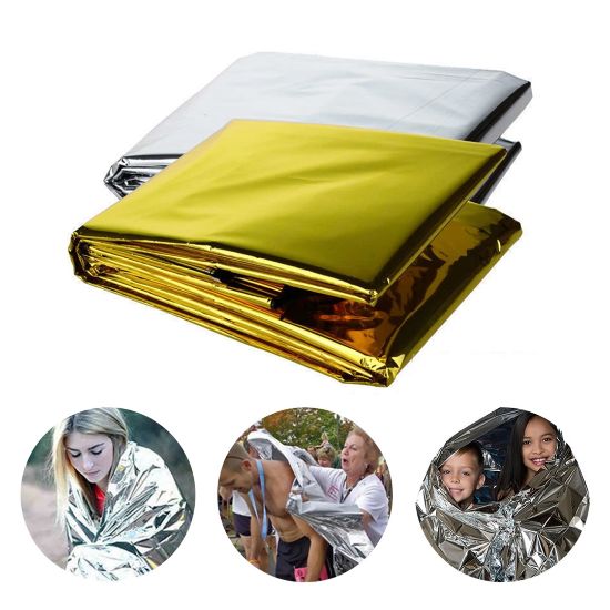 SUNUP SOĞUK VE SICAK TUTAN ÇİFT TARAFLI GOLD  ACİL DURUM BATTANİYESİ resmi