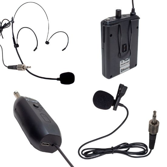 MAGICVOICE MV-19601 UHF KABLOSUZ BLUETOOTH YAKA MİKROFONU resmi