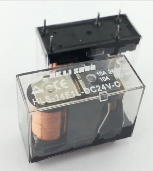 5 VOLT RÖLE TEK KONTAK ŞEFFAF 5 BACAK 10A resmi