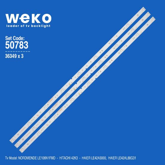 WKSET-5783 36349X3 RF-AE420E30-0901S-02 A4 3 ADET LED BAR resmi