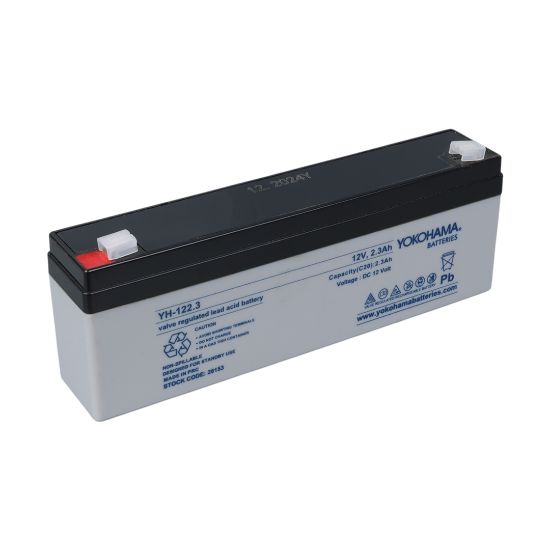 YOKOHAMA YH-122.3 12 VOLT - 2.3 AMPER YATIK UZUN AKÜ (176 X 61 X 33 MM) resmi