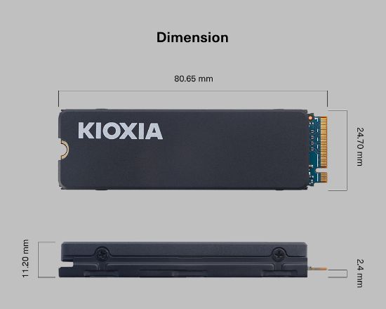 Kioxia Exceria Heatsink LSC11K2T04G8 2TB Gen4x4 62 resmi
