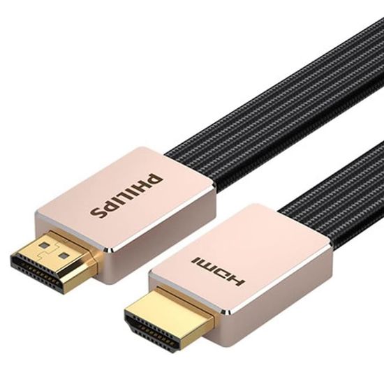 PHILIPS SWV8100/93 1 METRE 4K 60 HZ YASSI ÖRGÜLÜ HDMI KABLO resmi