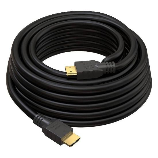 POWERMASTER PLASTİK DÜZ SİYAH 30 METRE GOLD POŞETLİ HDMI KABLO resmi