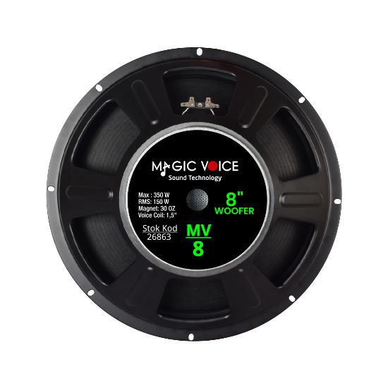 MAGİCVOİCE MV-8 MAX 350W / RMS 150 WATT 8 150 WATT WOOFER YEDEK HOPARLÖR resmi