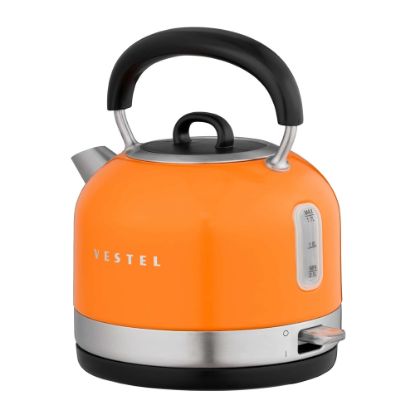 VESTEL RETRO TURUNCU 2200 W 1.7 LT CELIK KETTLE resmi