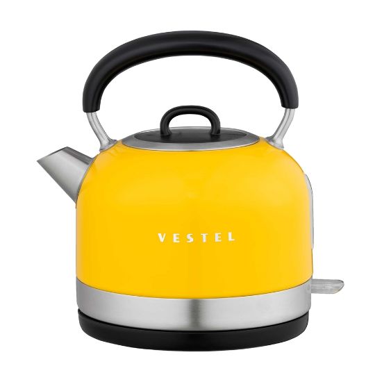 VESTEL RETRO SARI 2200 W 1.7 LT CELIK KETTLE resmi