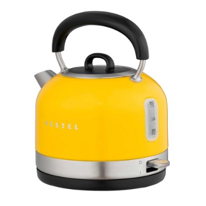 VESTEL RETRO SARI 2200 W 1.7 LT CELIK KETTLE resmi