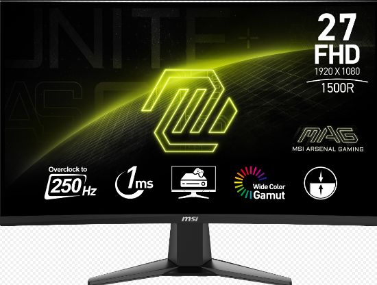 27 MSI MAG 27C6X FHD CURVE 1500R VA 250HZ 1MS resmi