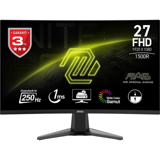 27 MSI MAG 27C6X FHD CURVE 1500R VA 250HZ 1MS resmi
