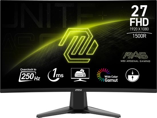 27 MSI MAG 27C6X FHD CURVE 1500R VA 250HZ 1MS resmi