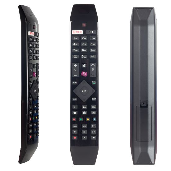 ORJİNAL KL VESTEL NETFLIX-MOR TUŞLU YENİ ÜSTÜ CAMLI-HITACHI RC 49141 LED TV KUMANDA resmi