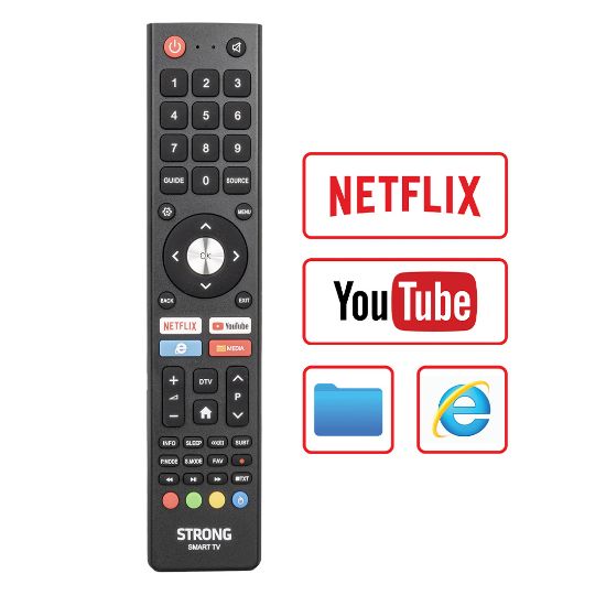 ORJINAL KL STRONG * FOBEM NETFLIX-YOUTUBE TUŞLU LCD-LED TV ANDROID SMART KUMANDA (23863=12440) resmi