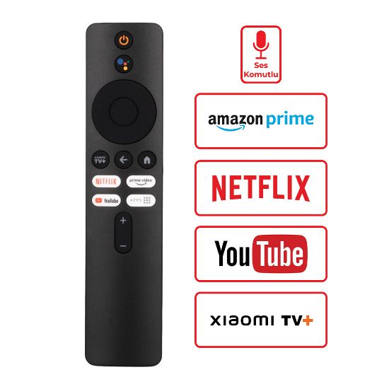 WEKO KR XIAOMI NETFLIX PRIME VIDEO YOUTUBE TUŞLU SES KOMUTLU KUMANDA resmi