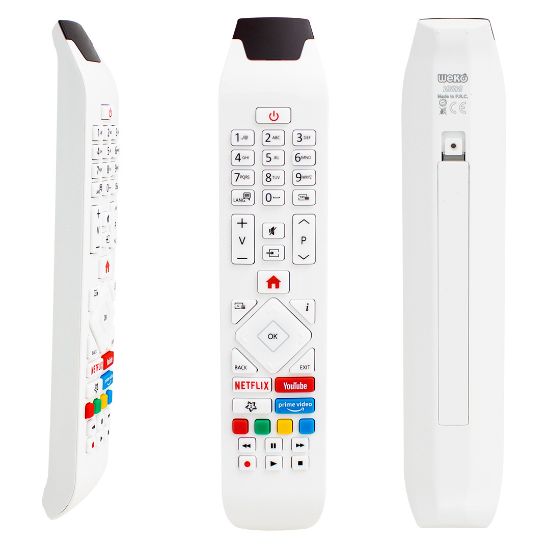 WEKO KL VESTEL RCA343140P YOUTUBE-NETFLIX-PRIME VIDEO TUŞLU BEYAZ LCD LED TV KUMANDA resmi