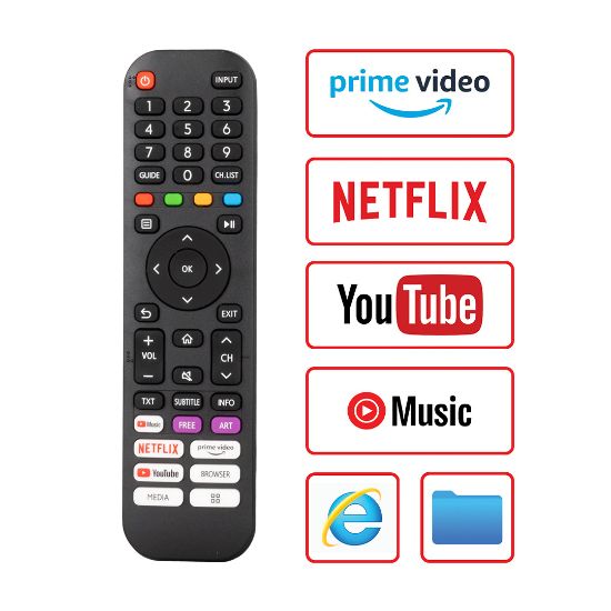 WEKO KL AWOX NETFLIX-YOUTUBE-PRIME VIDEO TUŞLU LCD LED TV KUMANDA (21786=8135) resmi