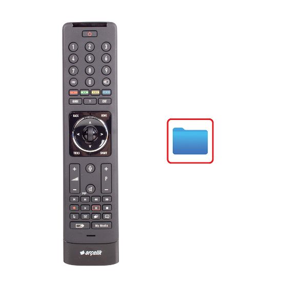 ORJINAL KL ARÇELİK-BEKO-GRUNDIG  XRA18700-AA HIGH-BT-GYRO-VOICE-48 ARÇELİK-PIP LCD SİHİRLİ METALİK KUMANDA  (1442=5848) resmi