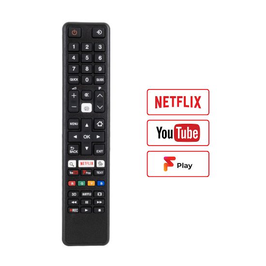 WEKO KL TOSHIBA CT-8069 NETFLIX*YOUTUBE TUŞLU SİYAH LCD LED TV KUMANDA resmi