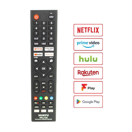 HUAYU KL RM-L1730 NETFLIX-YOUTUBE-GOOGLE PLAY TUŞLU UNIVERSAL LCD LED TV KUMANDA resmi