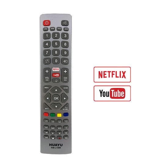 HUAYU KL RM-L1589 SHARP AQUOS NETFLIX-YOUTUBE TUŞLU LCD LED TV UNIVERSAL KUMANDA resmi