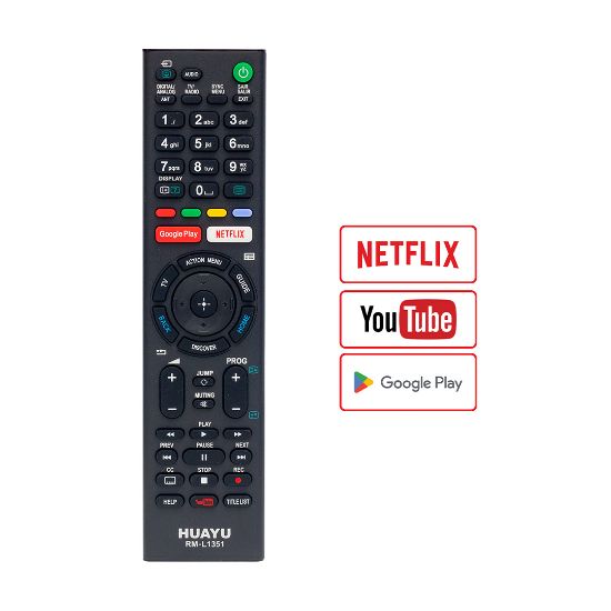 HUAYU RM-L1351 SONY GOOGLE PLAY-NETFLIX-YOUTUBE TUŞLU  AMBALAJLI LCD LED TV UNIVERSAL KUMANDA resmi