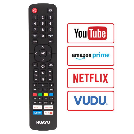 HUAYU URC1530 HISENSE NETFLIX-YOUTUBE-AMAZON TUŞLU AMBALAJLI LCD LED TV UNIVERSAL KUMANDA resmi