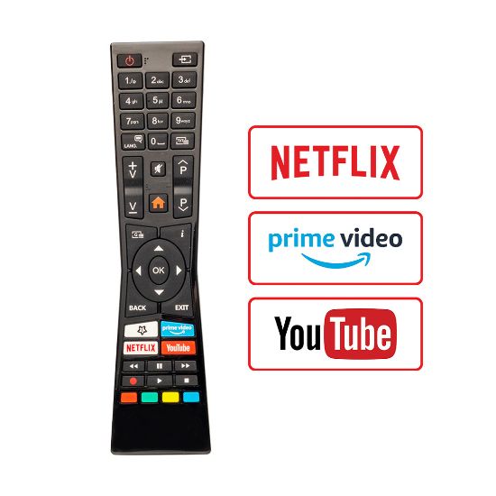 WEKO KL VESTEL RC A2 43100P - JVC RM-C3337 NETFLIX-YOUTUBE-PRİME VİDEO TUŞLU YAZISIZ LCD LED TV KUMANDA (RC0360/01) resmi