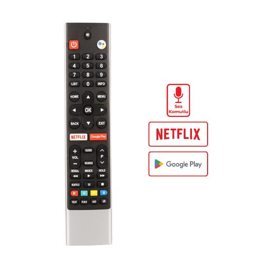 WEKO KL SKYWORTH SW-V3 NETFLIX-GOOGLE PLAY TUŞLU (HOF20C1002GPDX) SES KOMUTLU AKILLI LCD-LED TV KUMANDA resmi