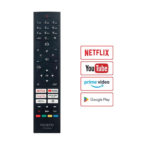 HUAYU KL TOSHIBA CT-8564 NETFLIX-YOUTUBE-PRIME VIDEO-GOOGLE PLAY TUŞLU LCD-LED TV KUMANDA resmi