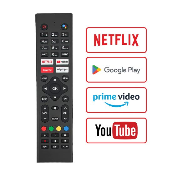 WEKO KL SES KOMUTSUZ SUNNY SN43LEDH6886 NETFLIX-GOOGLE PLAY-YOUTUBE-PRIME VIDEO TUŞLU  LCD LED TV KUMANDA resmi