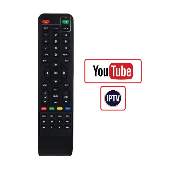 HEY KR DREAMSTAR Y33A YOUTUBE TUŞLU HD UYDU KUMANDASI resmi