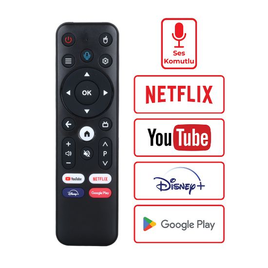 WEKO KR MAGBOX MAGROID H616 4+64 2.4G+5G NETFLIX-YOUTUBE TUŞLU SES KOMUTLU ANDROID BOX KUMANDASI resmi