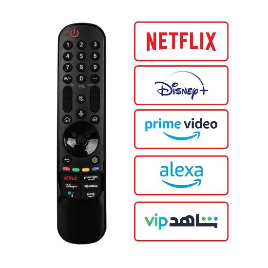 WEKO KL SES KOMUTSUZ LG AKB76039906 NETFLIX - PRIME VIDEO - SHAHID VIP - ALEXA TUŞLU LCD LED TV KUMANDA resmi