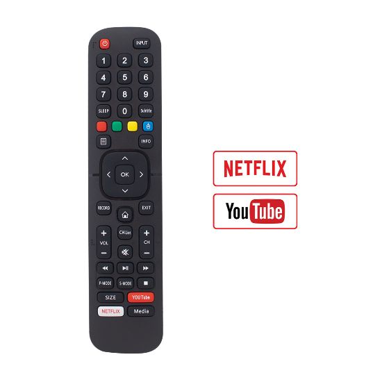 WEKO KL HISENSE * STRONG SMART NETFLIX-YOUTUBE-MEDIA TUŞLU LCD LED TV KUMANDA resmi