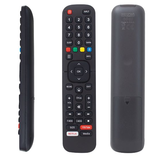 WEKO KL HISENSE * STRONG SMART NETFLIX-YOUTUBE-MEDIA TUŞLU LCD LED TV KUMANDA resmi